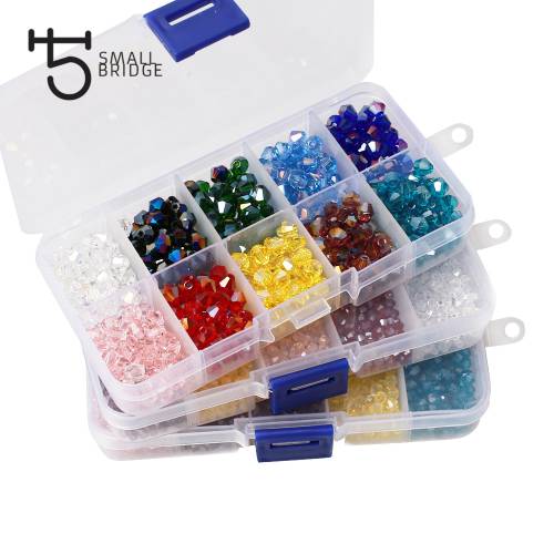 3 4mm Czech Bicone Glass Beads for jewelery Making Diy accessories for woman Faceted loose spacer beads kit wholesale 1400pcs