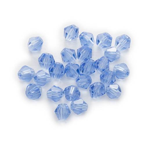 50 Piece Blue Crystal Glass Cut&Faceted Bicone Faceted Beads For Handmade Bracelet Necklaces DIY Jewelry Making 4-8mm