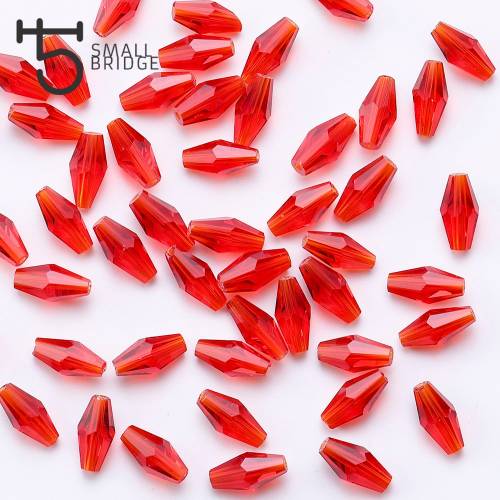 6*12 Czech Long Bicone Glass Beads For Jewelry Making Diy Accessories Loose Red Crystal Faceted Beads Z702