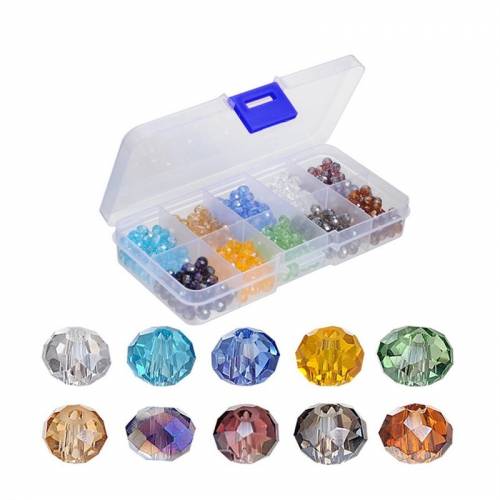 1 Box 6mm About 500 Pieces Mixed Czech Crystal Beads For Jewelry Making Diy Needlework AB Color Spacer Faceted Glass Beads