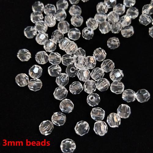 1000pcs 3mm Faceted Acrylic Loose Spacer Beads Imitation Austria Crystal Glass Beads Charm for Jewelry Making Diy Accessories