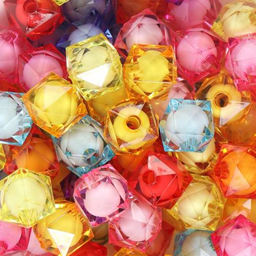 100pcs Acrylic Faceted Beads For Jewelry Making Diy Necklace Bracelet Decoration Loose Spacer Beads Seed Beads