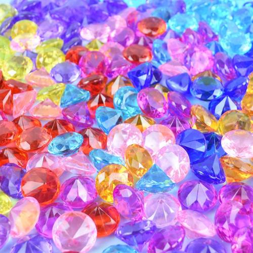 10/20pcs Clear Acrylic Diamond Gems Faceted Beads Birthday Wedding Table Vase Filler Crystal Gems Diamond Jewelry DIY Decoration