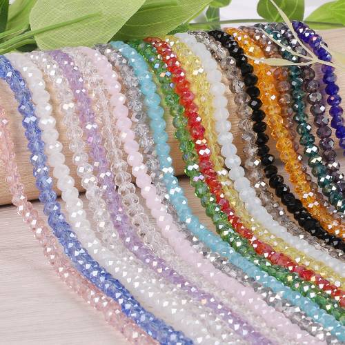 195pcs/bag 2mm small mini Crystal Roundle Glass Beads Faceted Loose Beads For DIY Craft Making Garment Sewing Accessories