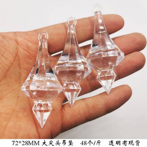 30g Acrylic transparent crystal pendant diamond faceted beads pirate Wedding decoration With holes gems party DIY decoration