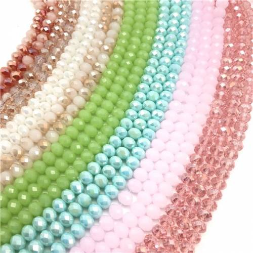3x4mm/4x6mm/6x8mm Crystal Rondel Beads Wheel Faceted Glass Beads for Jewelry Making Diy Jewelry Accessories Jewelry Findings