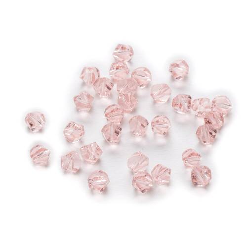 50 Piece Pink Twisted Cut Faceted Crystal Glass Spacer Beads Jewelry Making For Handmade Bracelet Necklaces DIY 6-10mm