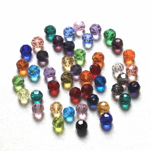 AAA Crystal Balls 6MM Flet 32 Facets Round Crystal Beads Football Faceted Football Glass Beads Fashion Jewelry