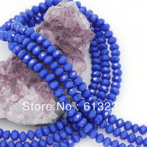 Dark blue crystal glass faceted abacus jasper 6x4mm fashion gems loose beads jewelry making 15 inch GE365