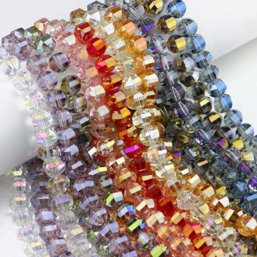 Fabric decoration colorful shiny AB crystal rondelle glass faceted beads - used to make jewelry diy jewelry clothing decoration