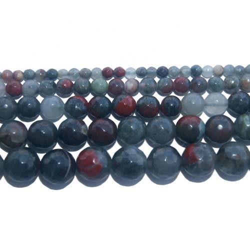 Faceted Natural Stone African Blood Stone Beads 4 6 8 10 12 MM Pick Size For Jewelry Making DIY Bracelet Necklace Material