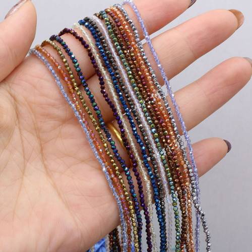 Hot Selling Crystal Color Plated Faceted Small Beads Beaded Handicrafts DIY Exquisite Necklace Bracelet Gift Make Wholesale 5pcs