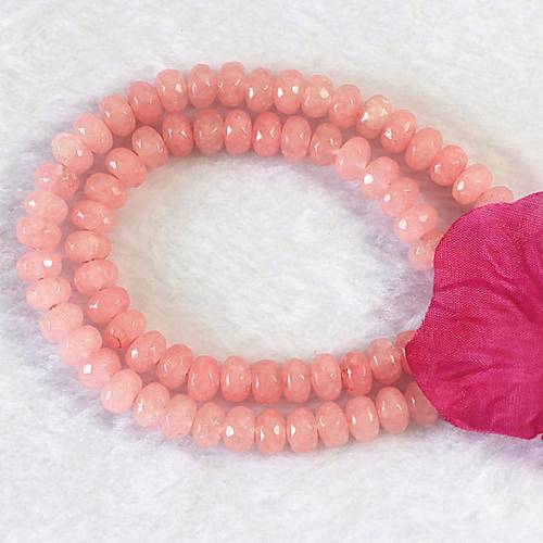 Lovely Pink crystal stone 2*4mm 5*8mm charms jades chalcedony abacus faceted loose beads newly women fashion gift Jewelry B152