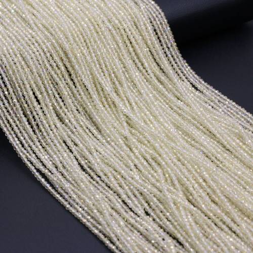 Natural Crystal Color Plated Faceted Small Beads Beige Beaded DIY Used To Make Bracelet and Necklace Accessories-Length 38cm