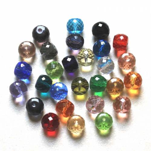 StreBelle 10x8mm AAA crystal diy jewelry beads faceted glass Beads 100pcs multi colors drum shape Wholesale