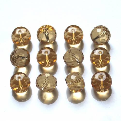 StreBelle AAA Crystal Round Beads 12x10mm Glass Loose 100pcs/lot DIY Round Spacer 72 Faceted Beading Czech jewelry Materials