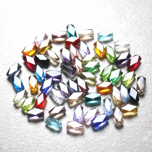 StreBelle AAA11 8x4MM Crystal Beads Faceted Rectangle fancy Glass Beads In Crafts AAA Grade Beads Making