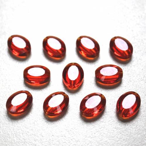 StreBelle Multi Colors 13x10mm 50pcs Flat Oval Austria Faceted Crystal Glass Loose Spacer DIY Beads for Fashion Jewelry Making