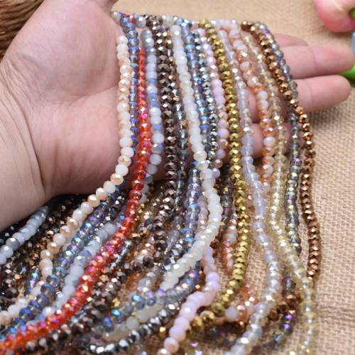 Yanqi 6MM 95 piece/lot Color Cut Crystal Beads Cut Round Austria Faceted Round Glass Beads for Jewelry Making Free Shipping