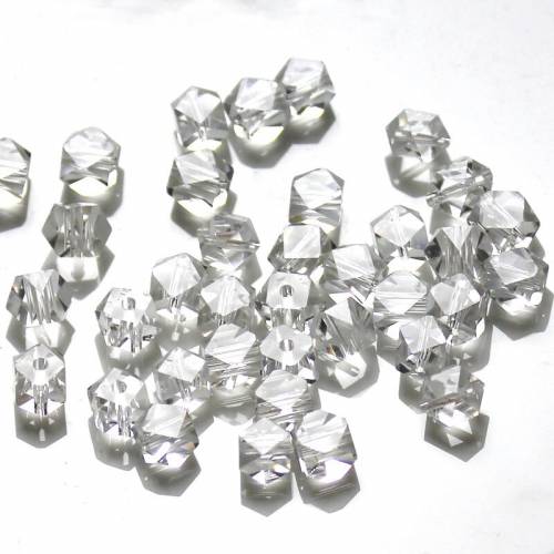 100pcs/lot 4x4mm 6x6mm 8x8mm Square beads Glass Crystal Loose Cube Beads for DIY Jewelry making