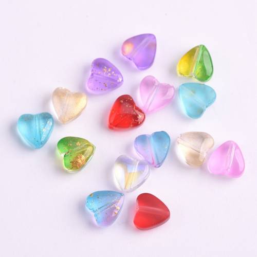 20pcs 8mm Small Heart Shape Crystal Lampwork Glass Loose Beads Lot For Jewelry Making DIY Jewelry Findings 20pcs