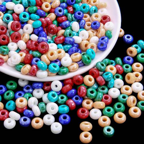 30pcs 10mm Big Glass Charm Spacer Beads Bracelet Accessories Czech Seed Loose Beads For Jewelry Making DIY Necklace Findings