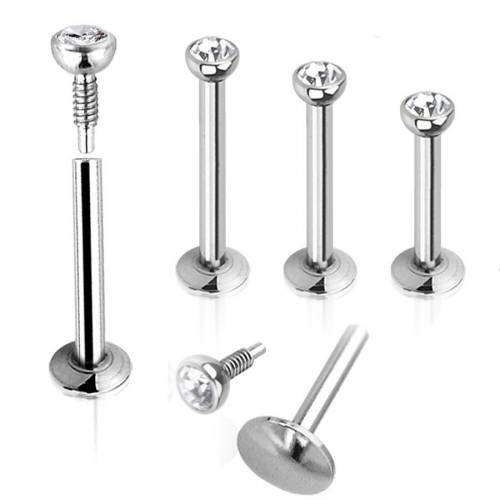5Pcs Punk Crystal Rhinestone Labret Monroe Lip Bar Ring Stud Ear Cartilage earrings Tragus Piercing Jewelry 6 8 10mm