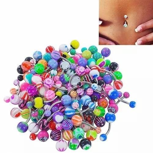 Fashion Acrylic Belly Rings For Lady Women Piercing Navel Ring Mixcolor Bellys Button Piercing Jewelry