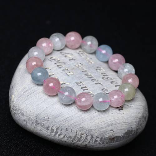Nature Morganite Stone Bracelets for Women Fashion Multicolor Stone Bracelet Jewelry Pulsera Energy Reiki Crystal Yoga Bracelet