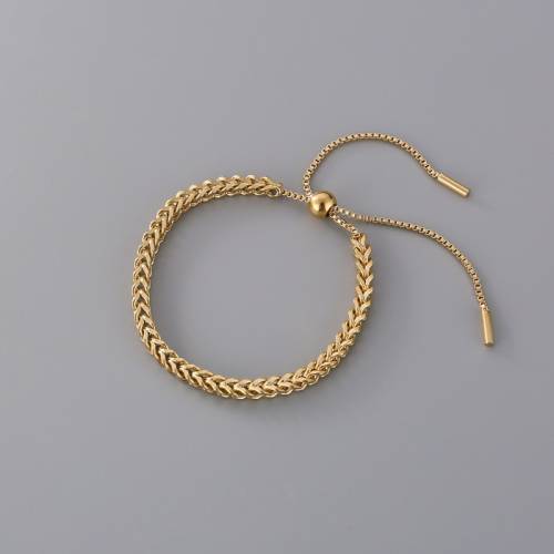 New Design Fashion Stainless Steel Link Chain Bracelets For Women Girl Men Gold Color Hiphop/Rock Adjustable Bracelet Jewelry