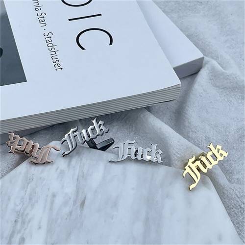 Cufflinks for Men Classic Design Old English Font Word Men‘s Stainless steel Party Wedding French Shirt Cuff Button High Quality