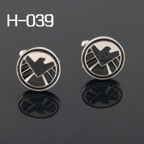 Men‘s Accessories Free Shipping:High Quality Cufflinks For Men Superhero 2016Cuff Links Wholesales SHIELD