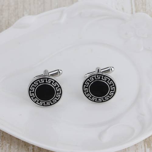 New Cufflinks Trend Fashion Round French Cuffal Sleeve Men‘s Shirt Sleeve Accessories Wholesale