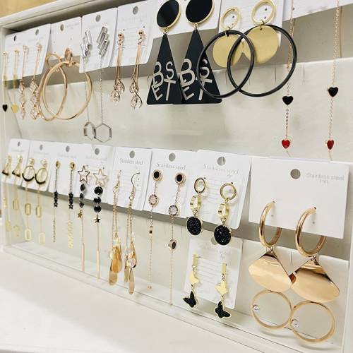 20 Pairs/Lot Wholesale Fashion Stainless Steel Earrings Mix Designs For Women Factory Price