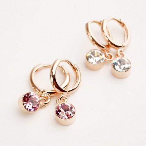 DAN‘S ELEMENT Big Brand New Sale Hot Fashion AAA Cubit Zirconia Round Drop Earring For Women #RG85123