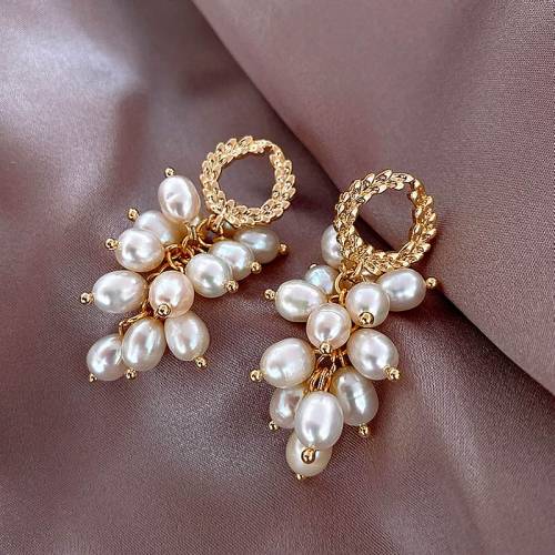 Multi Layers Strands Pearl Drop Earrings For Women Etrendy New Jewelry White Elegant Statement Earings