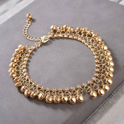 2022 Retro Ethnic Style Beach Anklet Leisure Street Shooting Foot Chain Personality Bell Tassel Anklet Jewelry Gift