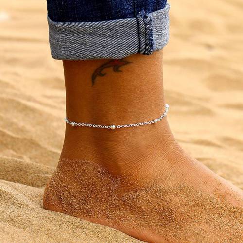 Fashion Stainless Steel Beads Anklets Bracelet for Women Foot Chain Leg Chain for Women Jewelry