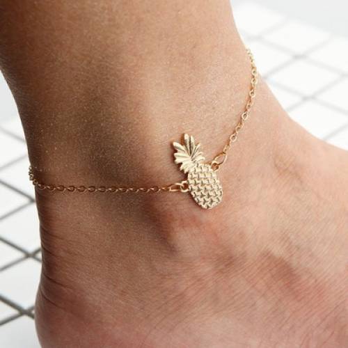 Simple pineapple Female Anklets Barefoot Crochet Sandals Foot Jewelry Leg Anklets On Foot Ankle Bracelets For Women Leg Chain