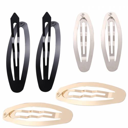 20Pcs Metal Hair Clips Gold Black Color Barette Oval Hairgrip Hairpins Base for Jewelry Making DIY Girls Headdress Accessories