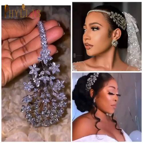 A273 Rhinestone Bride Headband Luxury Bridal Crown Wedding Headwear Women Headpieces Lady Tiaras Wedding Party Hair Jewelry