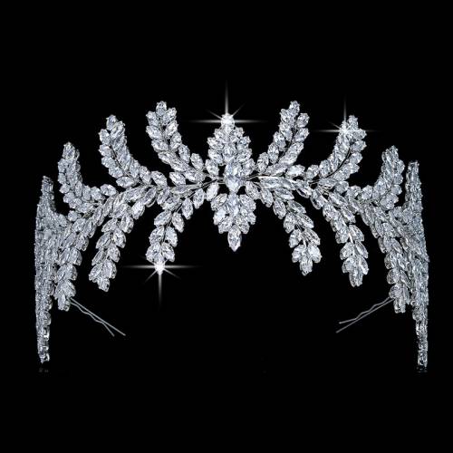 Crown HADIYANA Romance Lively Women Wedding Hair Accessories Cubic Zirconia Shining Luxury Jewelry Princess Crown BC5535 Diadema