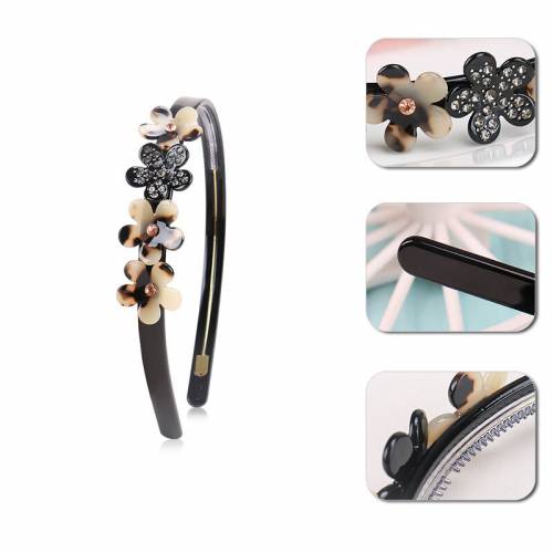 Fashionable Hair Bands Four Flowers In A Row Girls Head Adornment Acetate Hair Jewelry Cute Party Hair Bands