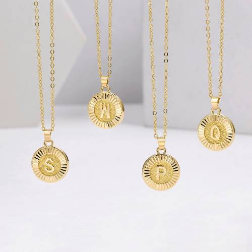 2022 Trend Gold Color A-Z 26 Letter Initial Necklace For Women Clavicle Chain Lady Alphabet Jewelry Party Gift Bijoux Choker