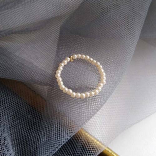 Pearl Bead Rings for Women Geometric Simulated Pearls Minimalist Finger Ring Vintage Party Jewellery Wedding Accessories Gifts