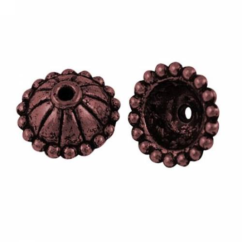 Nbeads Tibetan Style Bead Caps - Lead Free & Nickel Free - Hat - Red Copper - 105mm in Diameter - 5mm Thick - Hole: 1mm