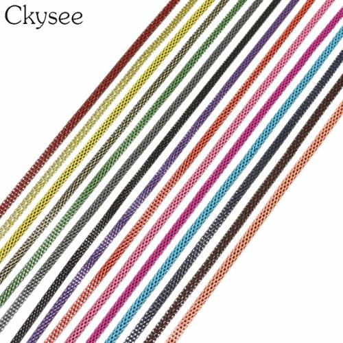Ckysee 5pcs/lots Wholesale High Quality 6m/lot Diameter 3mm Metal Chains Bulk Open Link Chain For Diy Necklace Jewelry Making
