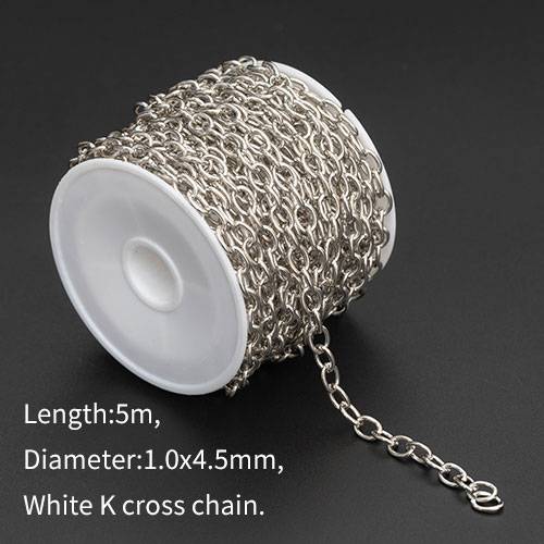Ood quality 5M/lot 06 10 mm Bulk Multi Colors Iron Roll Women Men Gold Chain Necklace Chain Bulk Chain For DIY Jewelry Making