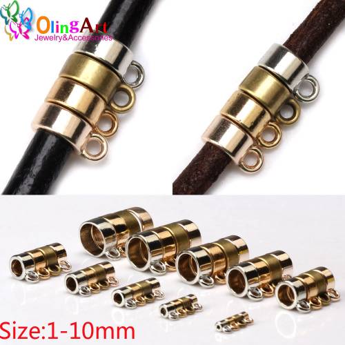 1-10MM KC Gold/Rose Gold/Bronze/Rhodium/Pendant Clip Clasp for Jewelry Making Connector DIY Leather Rope Cord Bracelet Finding