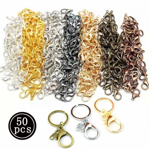 10/50/100Pcs Stainless Steel Lobster Lock Claw Clasps For Bracelet Necklace Chain Diy Jewelry Making Supplies Metal Hook